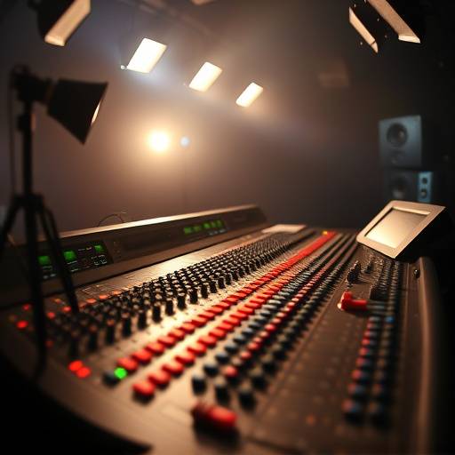 Console de mixage dans le studio
